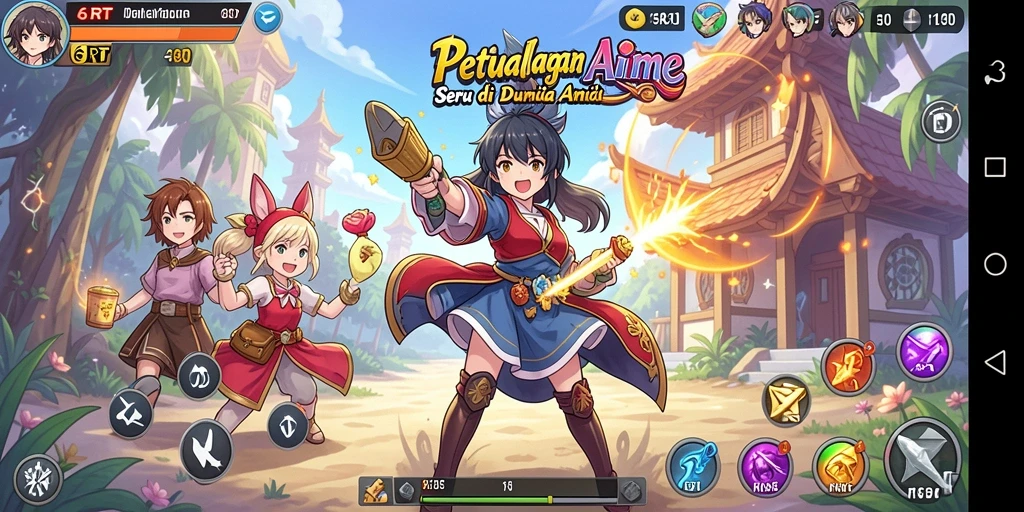 Tampilan gameplay menarik dari game Anime 6RT.