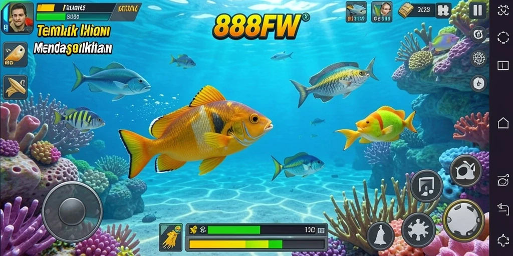 Screenshot gameplay Tembak Ikan yang menampilkan aksi seru.