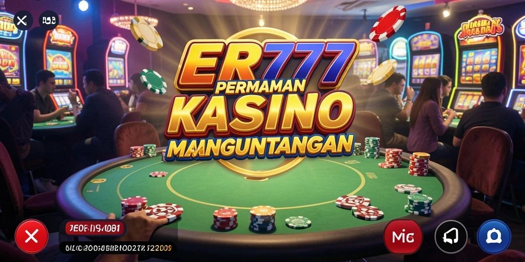 Tampilan gameplay menarik di ER777 yang menciptakan suasana kasino.
