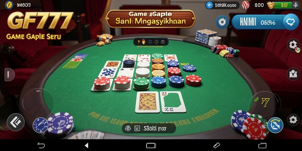 Tampilan gameplay Gaple yang seru dan menantang di GF777.