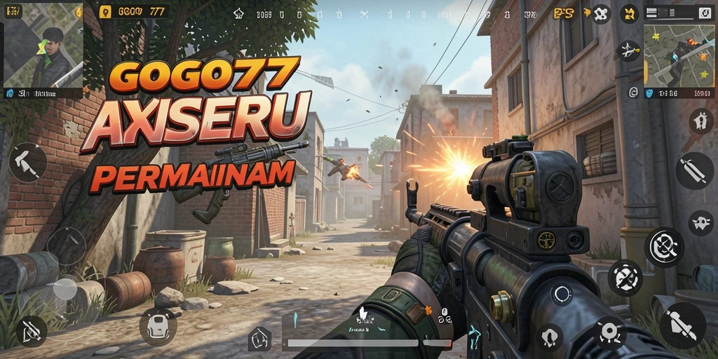 Screenshot menampilkan aksi seru dalam game FPS GOGO77.