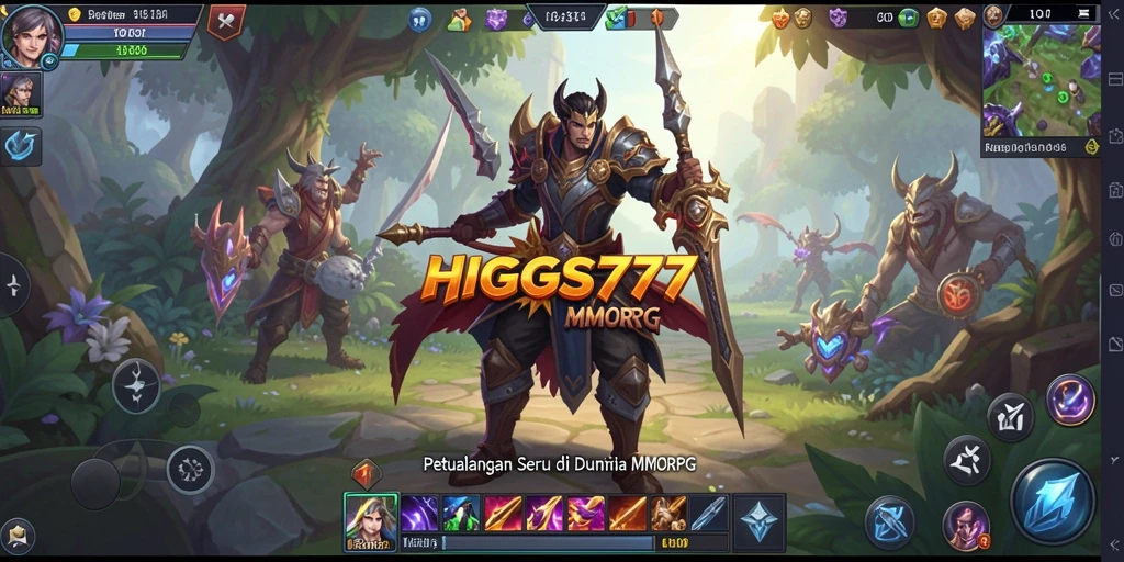 Tampilan gameplay HIGGS777 yang penuh aksi dan petualangan fantastis.