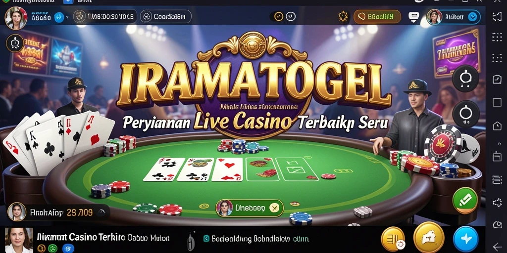 Tampilan menarik dari gameplay Live Casino di IRAMATOGEL.