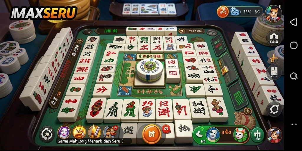 Tampilan seru gameplay Mahjong di MAXSERU.