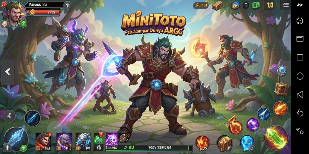 Tampilan aksi seru dalam gameplay ARPG MINITOTO.