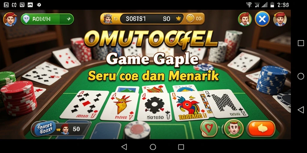 Tampilan gameplay seru dari OMUTOGEL game Gaple.