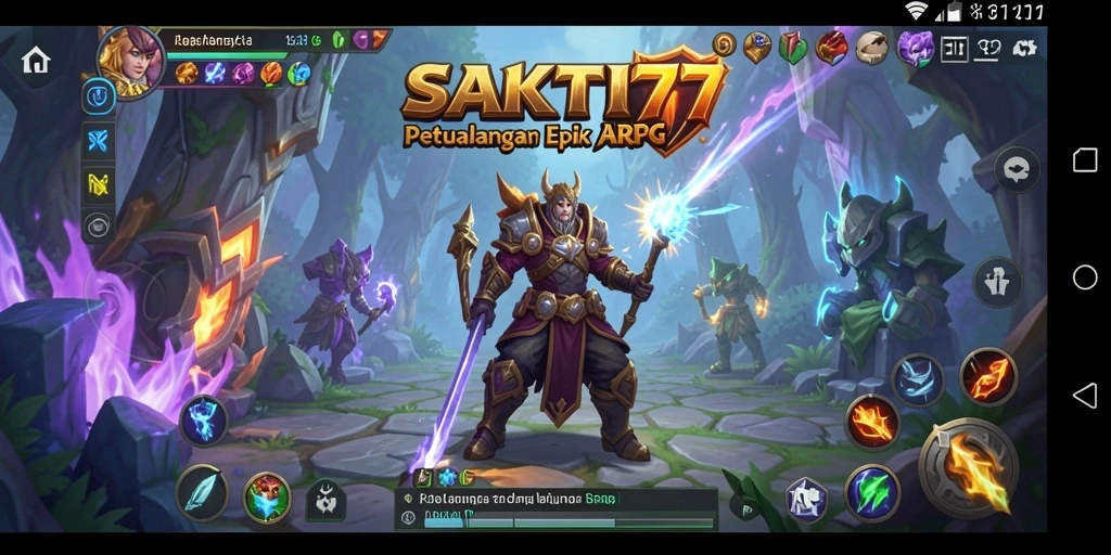Tangkap layar gameplay SAKTI77 yang menampilkan pertempuran epik.